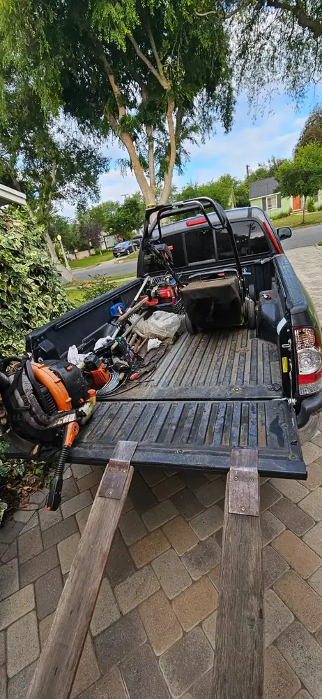 Landscaping truck bed garden tools